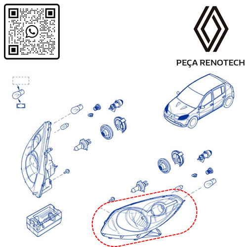 RN 07427R-L 260607427R LENTE DO FAROL ESQ. SANDERO 11... PISCA CENTRAL - 4